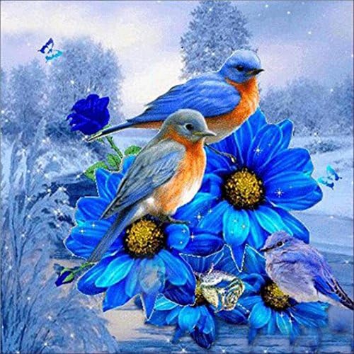DIY 5D Diamond Painting,Kaicran(TM) Flower Bird 5D Diamond Painting by Number Kit 5D Diamond Crystal Rhinestone Embroidery Painting Cross Stitch Kit for Home Wall Decor