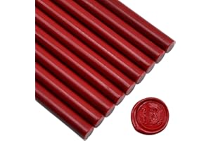 TELOSMA Matte Dark Red Glue Gun Sealing Wax Sticks Wax Seal Rod for Sealing Wine Bottle - 12 Sticks