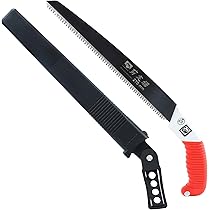 BlueCatELE 11 Inch Folding Pruning Saw with Curved Blade for
