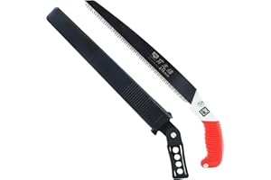T.TAOMI Medium Length japanese pull saw with Super Sharp Teeth,Thickened SK5 Steel,for Home Pruning, Logging, Landscaping,Three Sided Grinding,10.5"