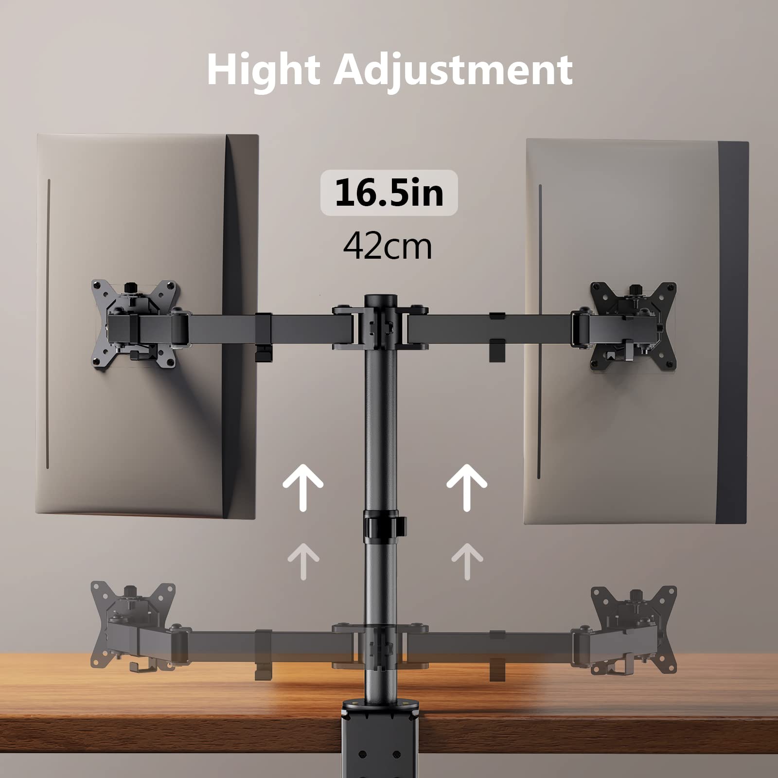 thumbnail interactive-video image 1 of HUANUO Dual Monitor Wall Mount Up To 32 Inch Screens, Wall Monitor 1 of 12