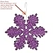 iPEGTOP 24 pcs Plastic Shinny Glitter Christmas Snowflake Ornaments Set for Craft DIY Party Home Holiday Decoration, 4 inch (White)