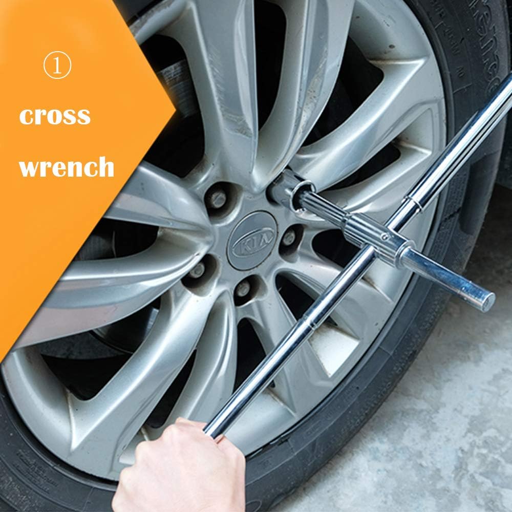 KvSrr Extra Length Tire iron Nut Lug Wrench 4 Way 23" Heavy Duty Cross Wrench for Tire 17mm 19mm 21mm 23mm: Home Improvement
