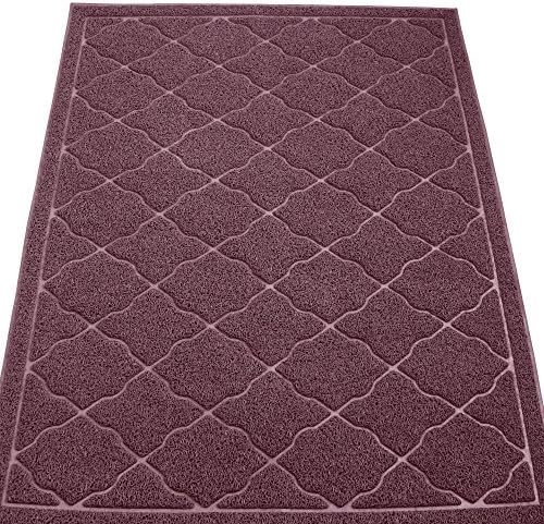 KW Pets Jumbo Size (47x35 in) Cat Litter Mat Non-Toxic, Easy to Clean Cat Litter Tracking - Best Kitty Litter Catcher with Litter Trapping Mesh to Prevent Litter Scatter for Litter Free Floors