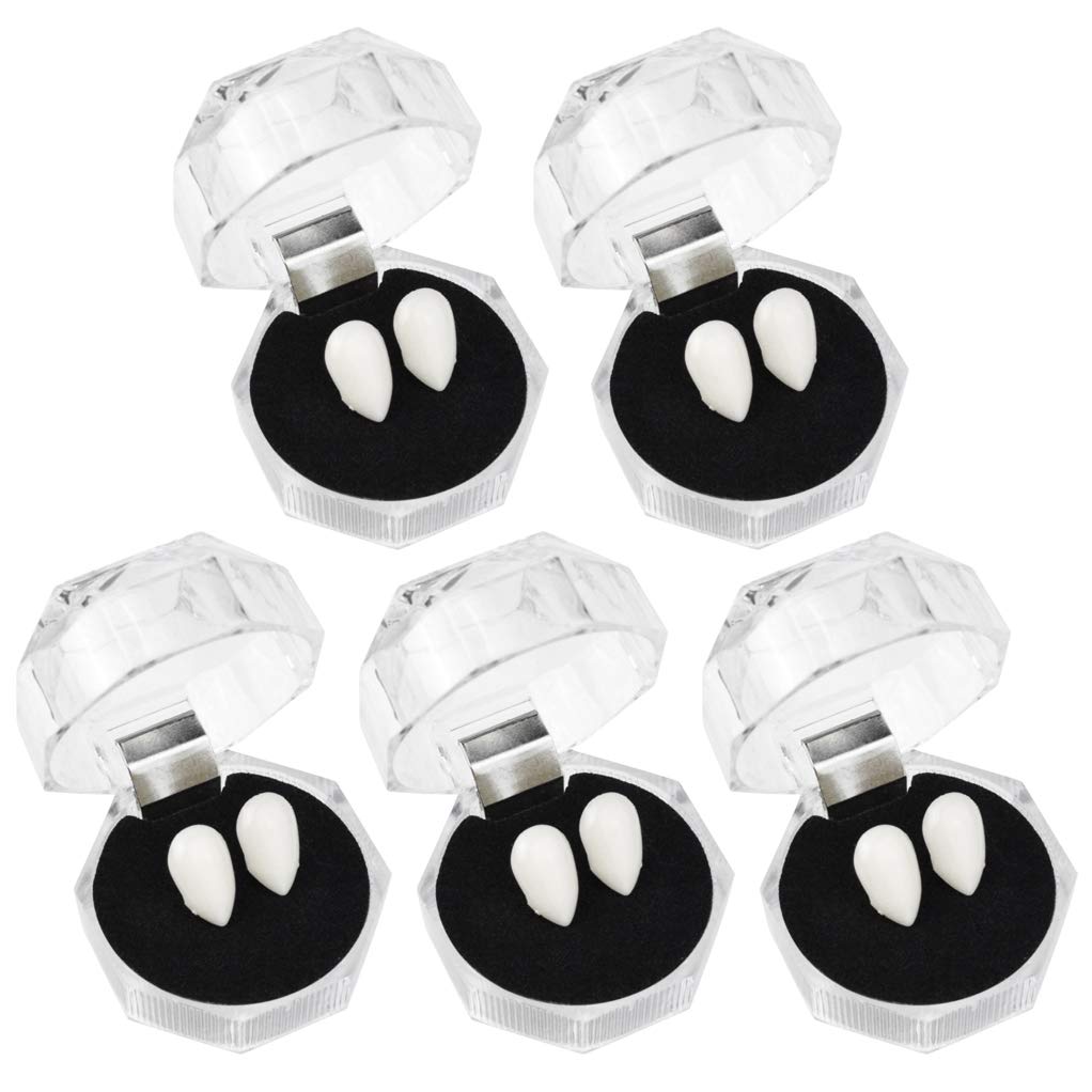 Buy Nydotd 5 Pairs Cosplay Vampire Teeth 13mm Custome Fangs Dentures