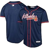 Outerstuff Atlanta Braves MLB Kids Youth 4-20 Navy Alternate Team Jersey