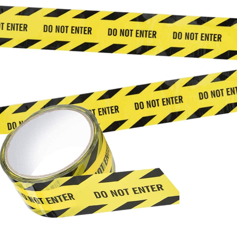 Caution Tape,Warning Tape 4.5cm x 25m Yellow Safety Warning Tape Caution Barrier Tapes for Indoor Outdoor Danger Area
