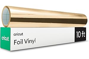 Cricut Feuille de vinyle – Doré – 30,5 cm x 3 m – Décalcomanies personnalisées, étiquettes et plus encore – Finition métalliq