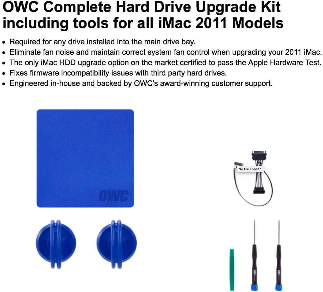 OWC DIYIMACHDD11 Complete Hard Drive Upgrade Kit, Black, Large (Kit w/ Tools) - Image 5