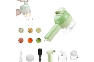 4 in 1 Portable Electric Vegetable Cutter Set,Wireless Food Processor for Garlic Clean Pepper Chili Onion Mini Handheld Celer