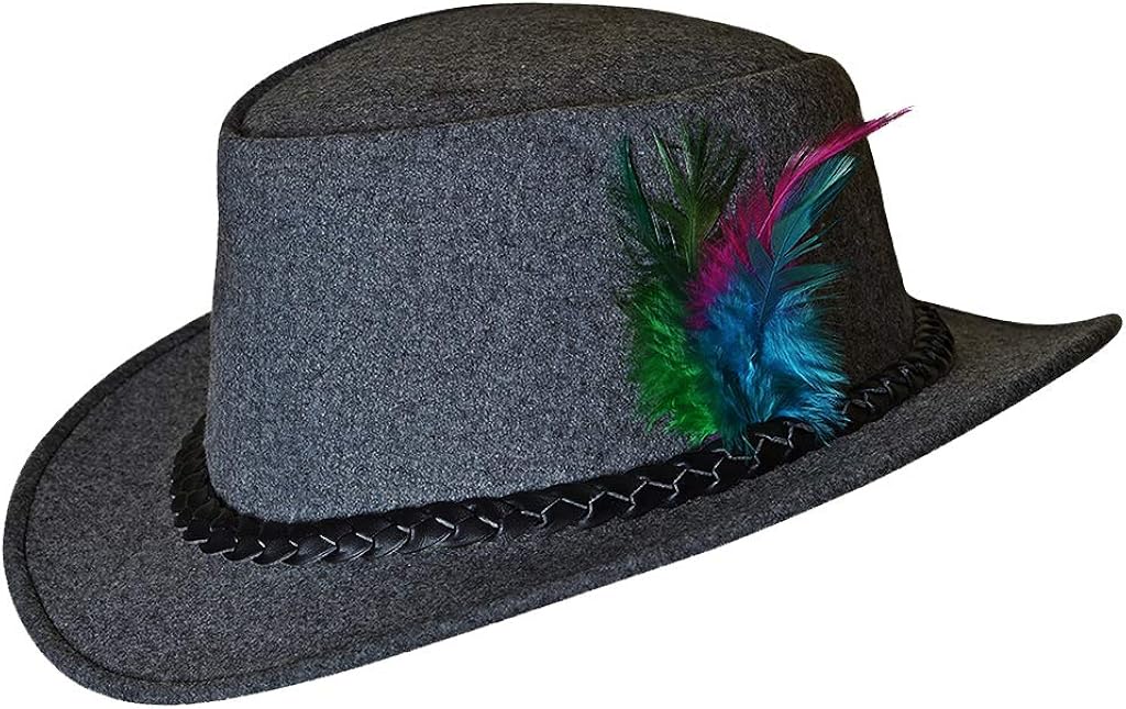 German Traditional Country Men Wool Hat Grey Oktoberfest Costume Hat Amazon.co.uk Clothing