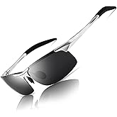 SUNGAIT Men's Polarized Sunglasses for Driving Fishing Golf Metal Frame UV400