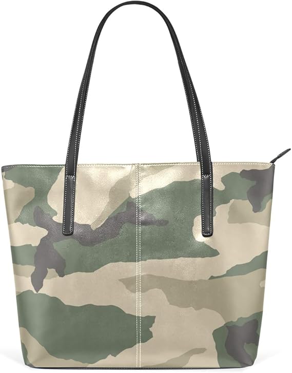 Amazon ハンドバッグ トートバッグ レディース ショルダーバッグ シンプル 人気 カモフラージュ 迷彩柄 女性 通勤 通学 軽量 肩掛け 手提げ バッグ おしゃれ ギフト プレゼント ハンドバッグ