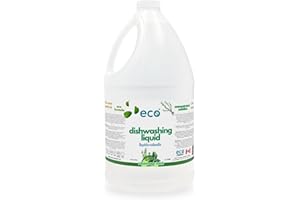 Dishwashing Liquid, Rosemary Mint Scented, 4 Litres, Eco Dish Soap, Concentrated, Plant-based, Biodegradable, Cruelty-free, G