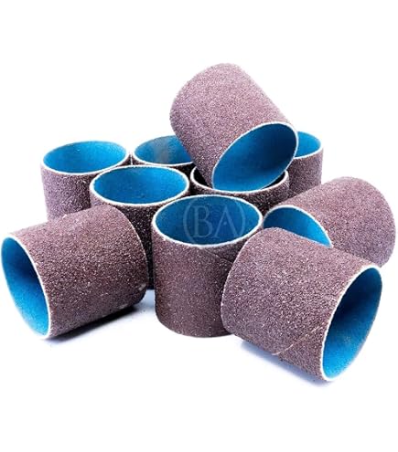 Benchmark Abrasives Lot De 10 Bandes Abrasives Spirales 38 X 38 Mm – Grain 80 – Oxyde D'Aluminium – Pour Tambour Expansible Sur Perceuse