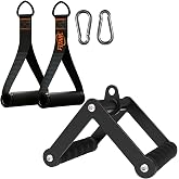 Fitarc Double D Row Handle Cable Attachments for Gym, Non-Slip V Bar Attachment for Home Gym Equipment, T Bar Row Attachment for Back Training, LAT Pulldown Attachments and Cable Machine Attachment