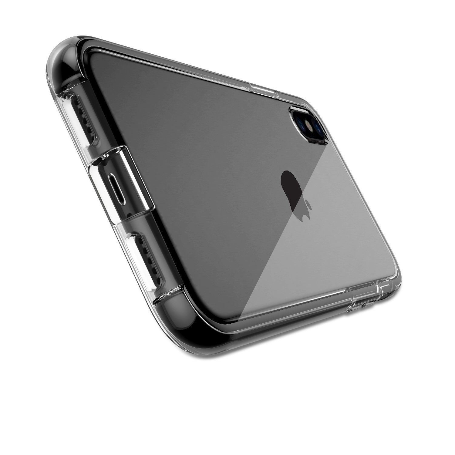 iPhone X Case, Shock-Absorption Bumper and Anti-Scratch Silicone Protective Phone Case Clear Back Phone Cover for iPhone X