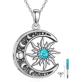 ZPMMPZ Urn Necklaces for Ashes Sterling Silver Keepsake Necklace Cremation Jewelry for Women Men