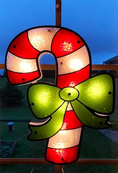 Christmas Lighted Window Decorations Indoor Outdoor Use 16 X 12 5