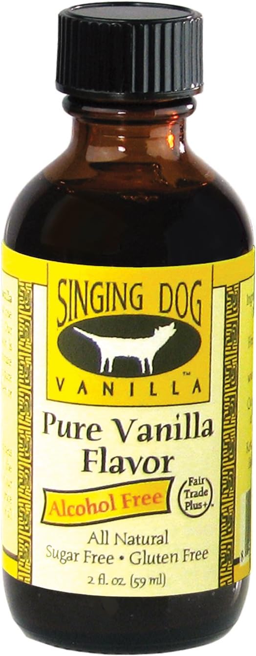 Singing Dog Vanilla Pure Vanilla Extract Alcohol Free, 4-Ounce Bottles (Pack of 4)