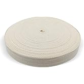 Natural Cotton Twill Tape 1/2 Inch Bunting Bias Tape Herringbone Webbing Tape Roll for Apron Sewing Dressmaking Craft (Natura