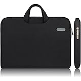 Arvok 11 11.6 12 Inch Water-resistant Canvas Fabric Laptop Sleeve With Handle & Zipper Pocket/Notebook Computer Case/Ultrabook Tablet Briefcase Carrying Bag/Pouch Skin Cover For Acer/Asus/Dell/Lenovo/HP/Samsung/Sony/Toshiba , Black