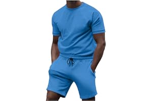 oelaio Men's Casual Short Sets 2 Piece Outfits Short Sleeve Cotton T-Shirts and Shorts Set Summer Jogging Tracksuit 2026