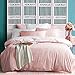 UFO Home Queen 600 TC 3-Piece Egyptian Cotton Zipper Closure Duvet Cover Set, Rose Quartz-AH