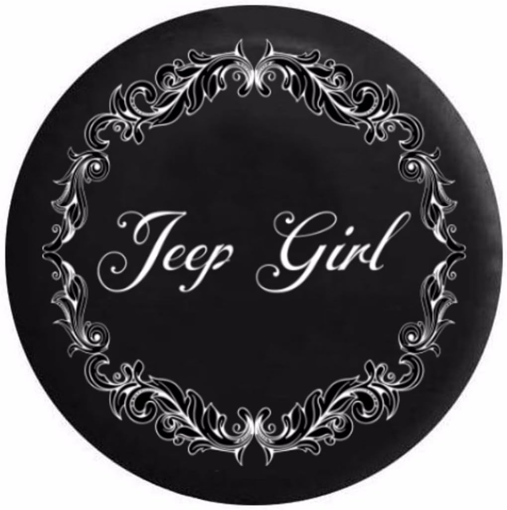She Jeeps - 30"/31" - Tire Cover "Jeep Girl" Jeep Wrangler Rubicon Sahara Willys Sport Unlimited Liberty Spare Wheel RV Vinyl