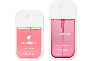 Touchland JUICY ESCAPE Body and Hand Mist Essentials (Lush Tropicale Body & Hair Fragrance Mist, 2 FL. OZ. + Wild Watermelon Hydrating Hand Sanitizer Spray 1FL.OZ.), Travel Size Set