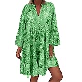 YongANs Tunic Tops Dress for Women 3/4 Sleeve Plus