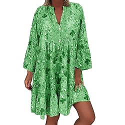 YongANs Tunic Tops Dress for Women 3/4 Sleeve Plus