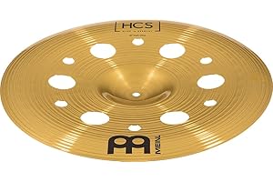 MEINL CYMBALS HCS 18” Trash China Cymbal with Holes for Drum Set — MADE IN GERMANY — Traditional Finish Brass, 2-YEAR WARRANTY