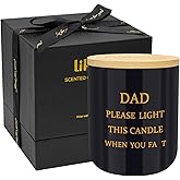 Lihome Gifts for Dad from Daughter Son - Funny Fathers Day & Thanksgiving & Christmas Gifts - Tuxedo Scented Candle (11.5oz)
