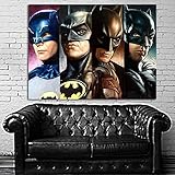 Poster Comic Batman 4 Generations Dark Knight Pop Art 40x54 inch (100x135 cm) Adhesive Vinyl #13