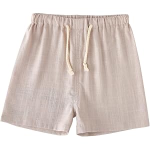 Toddler Cotton Linen Shorts Kids Summer Baggy Shorts Outdoor Aesthetic Board Pants with Drawstring Trendy Casual