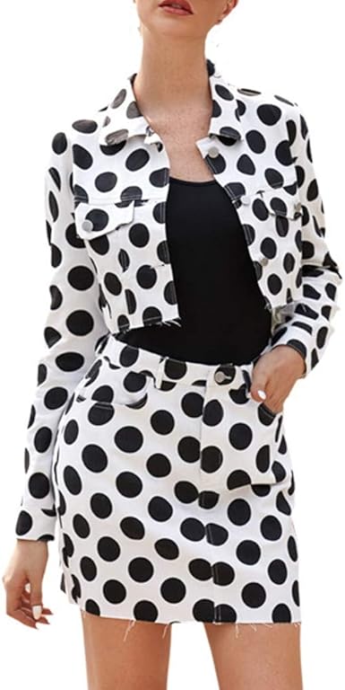 polka dot suit womens