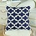 CaliTime Pack of 2 Soft Canvas Throw Pillow Covers Cases for Couch Sofa Home Decor Modern Quatrefoil Accent Geometric 18 X 18 Inches Navy Blue