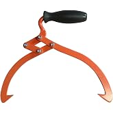 Log Tongs Logging Skidding Tongs Non-Slip Grip- Log Lifting, Handling, Dragging &amp; Carrying Tool (16 in)