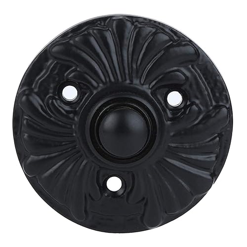 A29 Black Powder Coat Antique Doorbell Button – 2 1/8