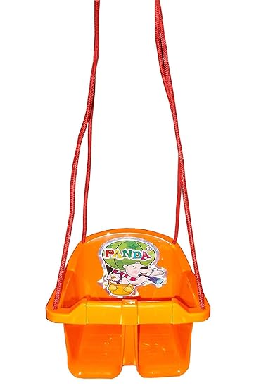 Goyals Eco Baby Swing - (Orange) | Indoor + Outdoor with Adjustable Height