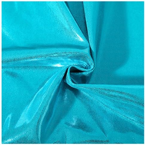 5-Yard Lot Teal Fog Foil Polyester/Spandex Fabric