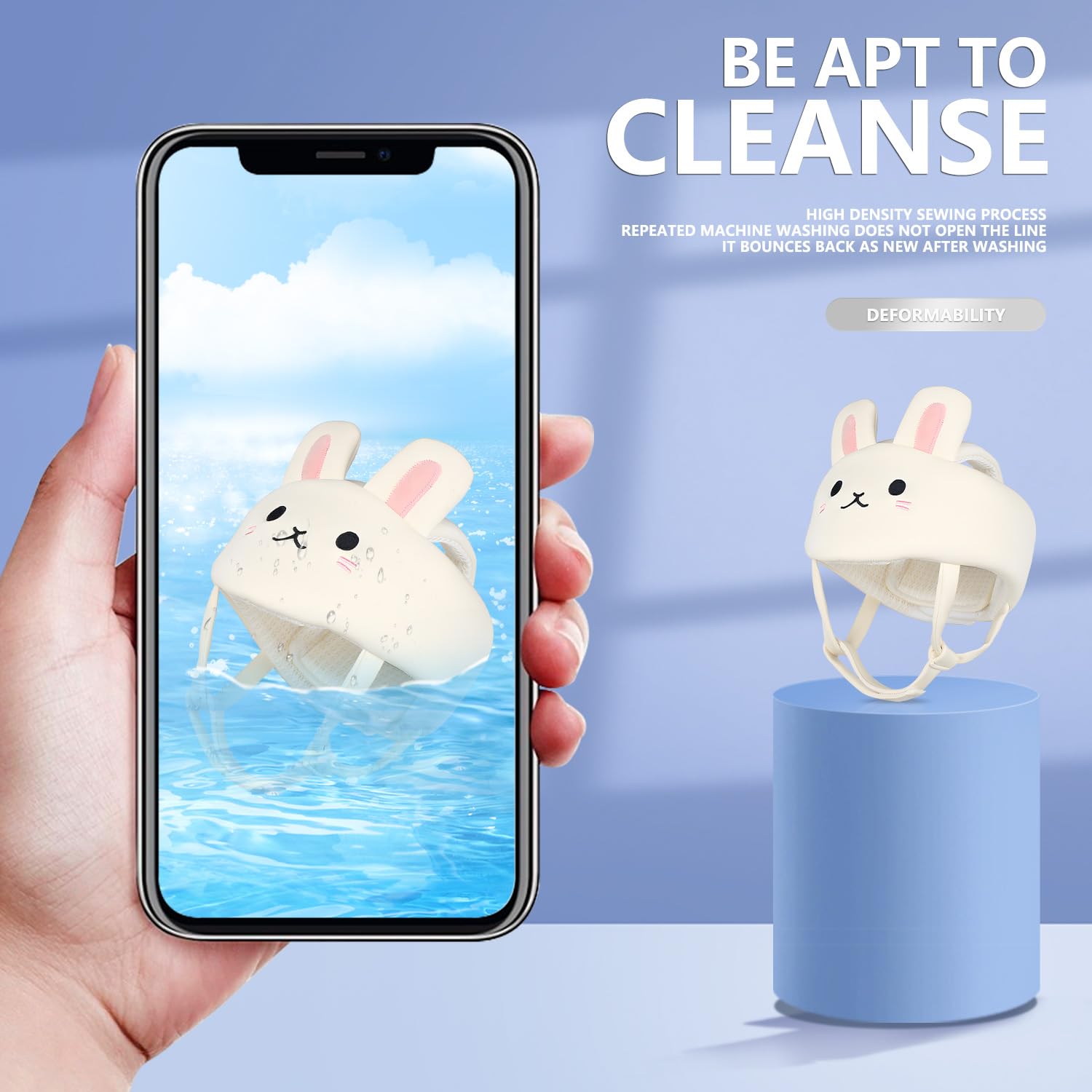 Baby Helmet for Crawling Walking - Adjustable Head Protector with 360° Safety Protection + Breathable Comfort for Learning to Walk