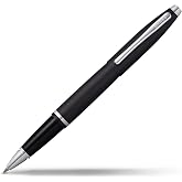 Cross Calais Rollerball Pen, Matte Black, Medium Point, Black Ink | Rollerball Pen for Everyday Use, Professional Desk Essential, Smooth Writing, Luxury Gift Box, Medium Point Black Refill