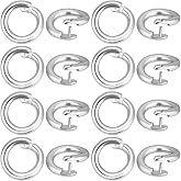 Beebeecraft 1 Box 50Pcs Locking Jump Rings OD 5.5mm ID 3mm 925 Sterling Silver Plated Brass Round Twister Open Clasp for Jewelry Making Findings