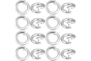 Beebeecraft 1 Box 50Pcs Locking Jump Rings OD 5.5mm ID 3mm 925 Sterling Silver Plated Brass Round Twister Open Clasp for Jewelry Making Findings