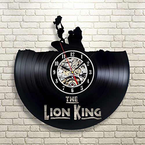 The Lion King Art Vinyl Wall Clock Gift Room Modern Home Record Vintage Decoration