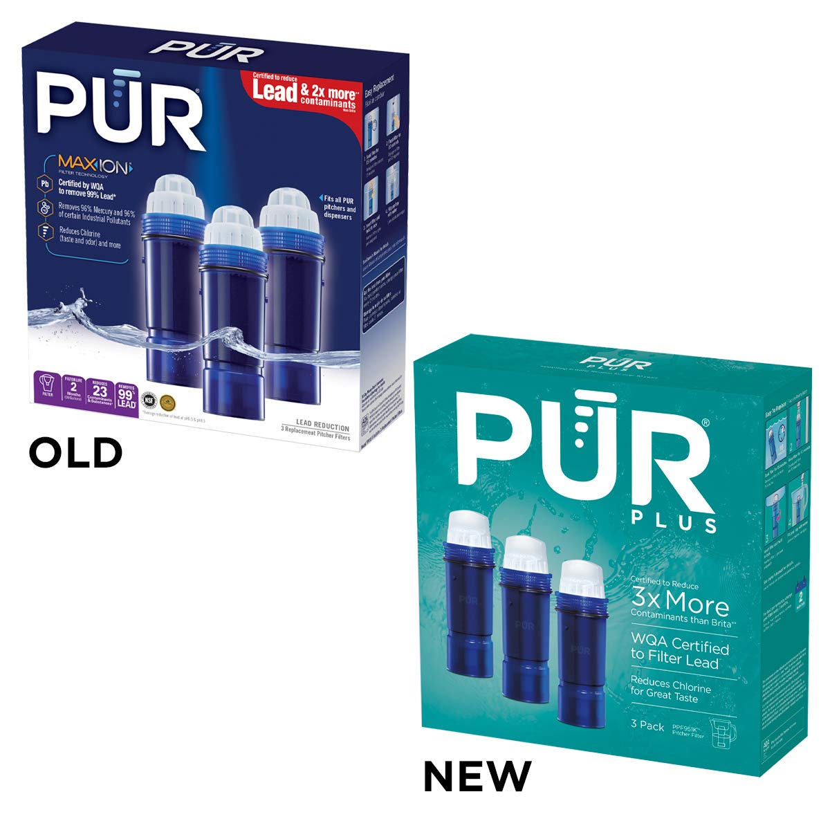 PUR 水ピッチャー交換用フィルター 3 Pack ブルー PPF951K3