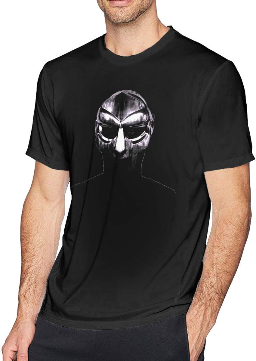 Men's Portfolio Mf Doom Icon Logo Short Sleeve Printed O-Neck Cool Tee T-Shirt