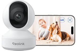 REOLINK Smart 4K UHD Pan & Tilt Dual-Band Wi-Fi 6 Indoor Security Camera with 3X Optical Zoom, Auto-Tracking, People/Pet Dete